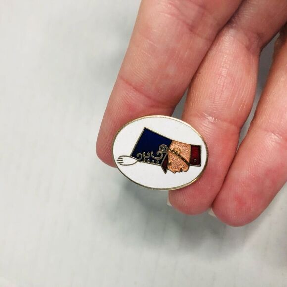 Marching Band Drum Major  SMALL Tie Bar Clip majorette Blue And Red  1” - Picture 6 of 6